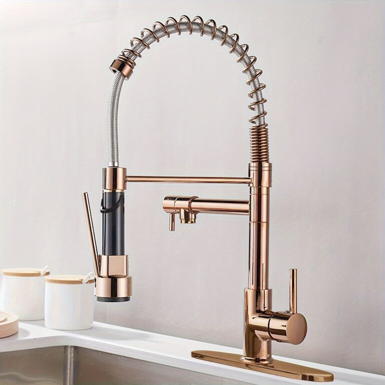 Luxury Brushed Gold Dual-Function Kitchen Faucet,SOQO