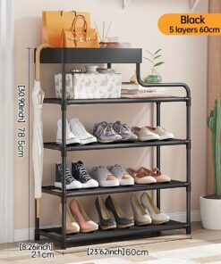 Simple Black Shoe Rack,SOQO